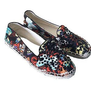 Dune Women's 8 Colorful Sequins Butterflies Espadrilles Flat Shoes Resortwear